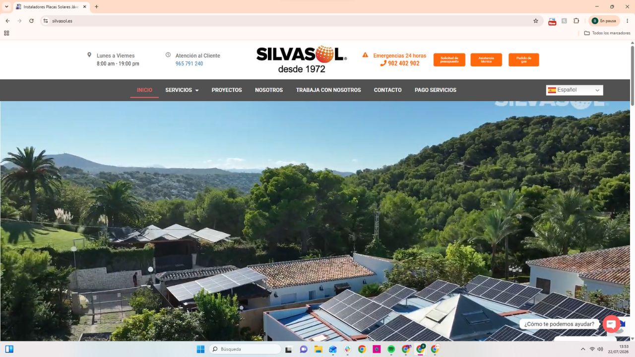 Instalación de placas solares en viviendas de Jávea por Silvasol, empresa instaladora de energía solar desde 1972