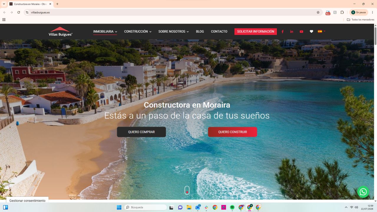 Constructora en Moraira Villas Buigues, empresa de construcción e inmobiliaria en la Costa Blanca