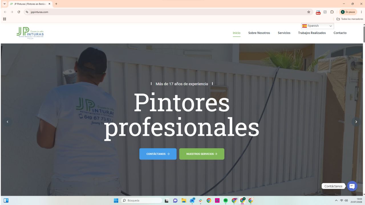 Pintores profesionales en Benissa con más de 17 años de experiencia – JP Pinturas, revestimientos y decoración