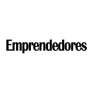 Logotipo de Emprendedores, revista española de negocios y emprendimiento, en tipografía negra sobre fondo blanco