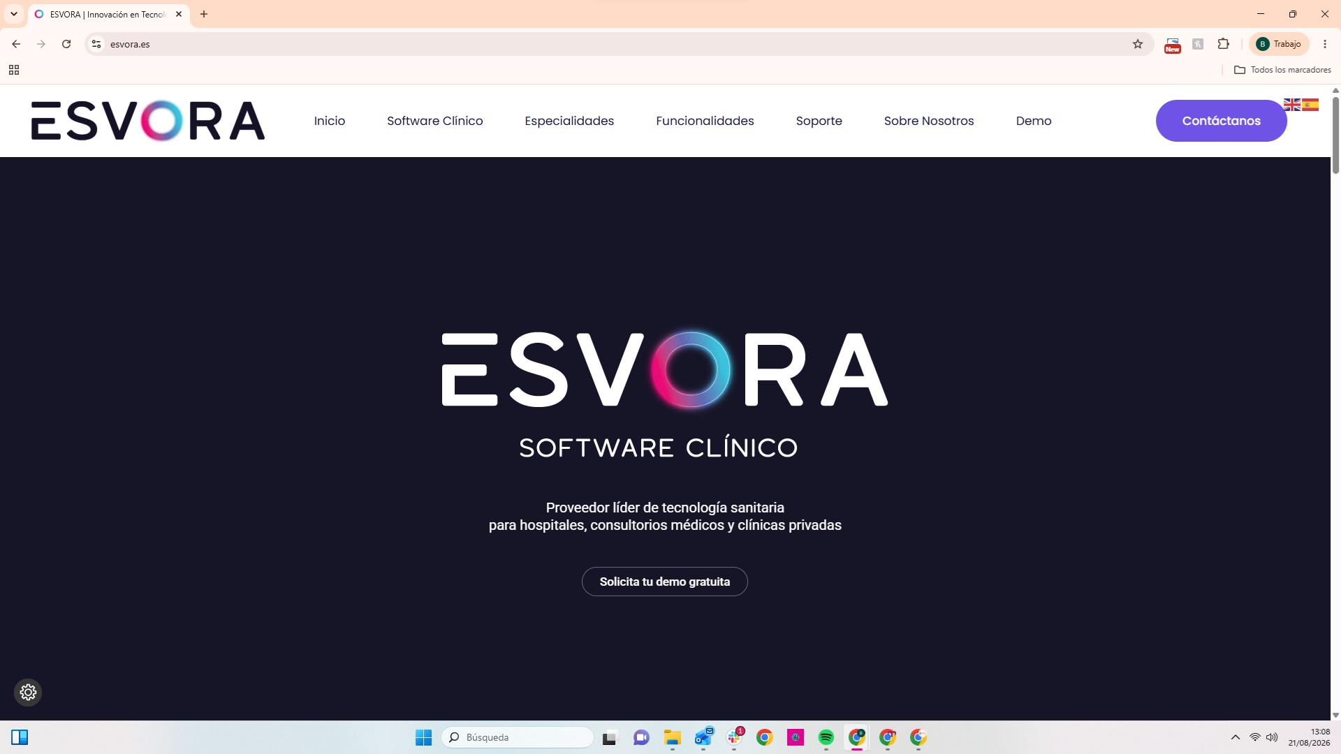 Esvora Software Clínico, proveedor líder de tecnología sanitaria para hospitales, consultorios y clínicas privadas