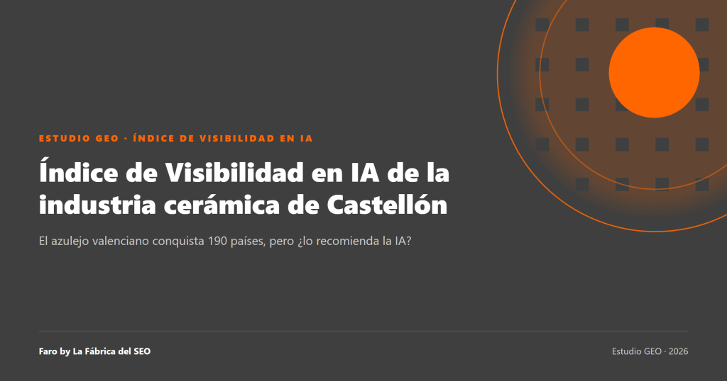 Estudio GEO 2026: Índice de Visibilidad en IA de la industria cerámica de Castellón