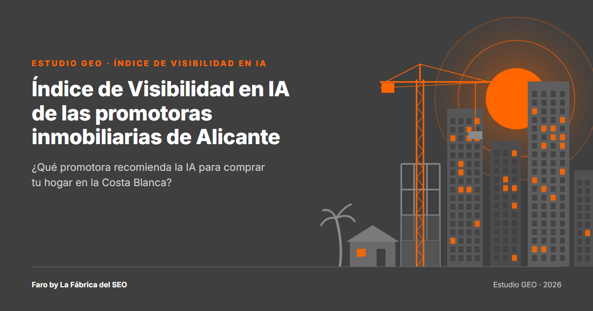 Estudio GEO 2026: Índice de Visibilidad en IA de las promotoras inmobiliarias de Alicante
